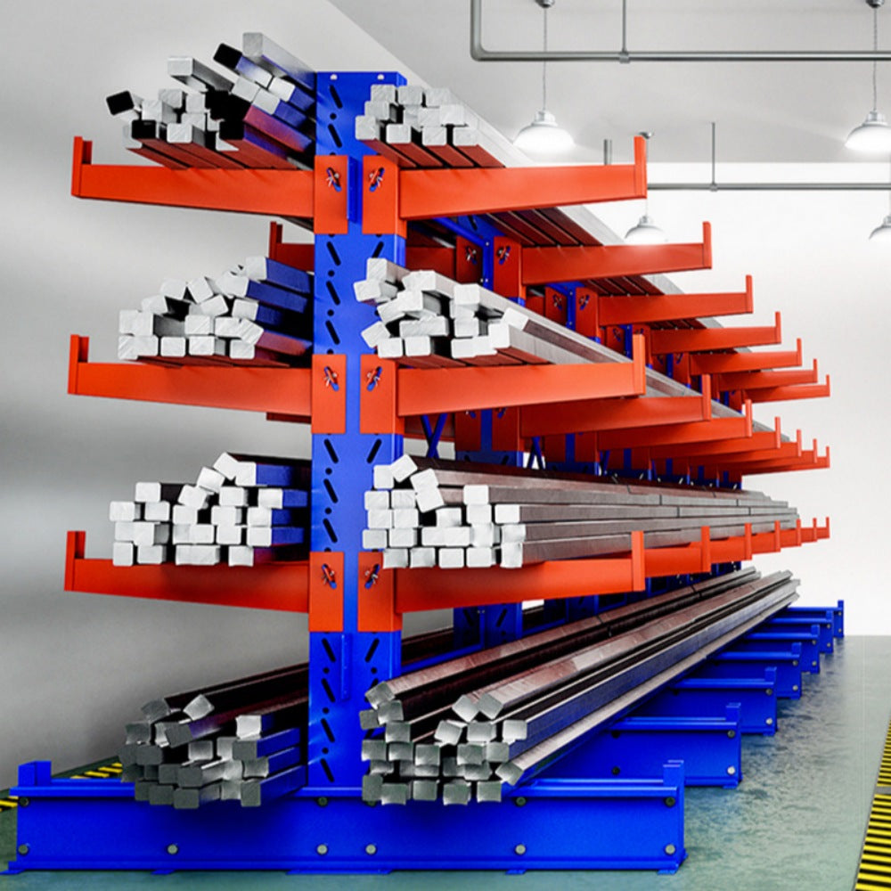 Efficient and Safe Storage Solution for Heavy, Long, Oversized, and Irregular Items Loads such as Steel Plates, Pipes, Timber, Profiles, and Other Bulky Goods: Cantilever Racking System