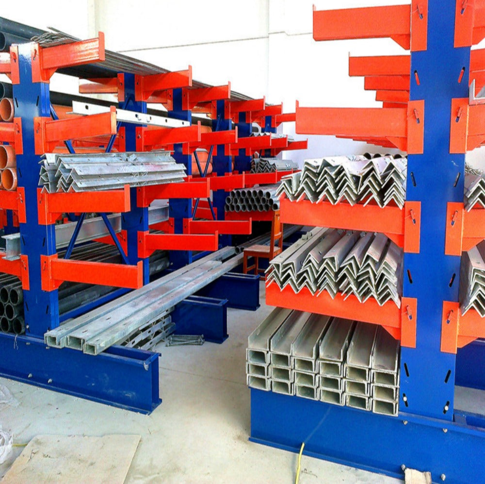 Efficient and Safe Storage Solution for Heavy, Long, Oversized, and Irregular Items Loads such as Steel Plates, Pipes, Timber, Profiles, and Other Bulky Goods: Cantilever Racking System