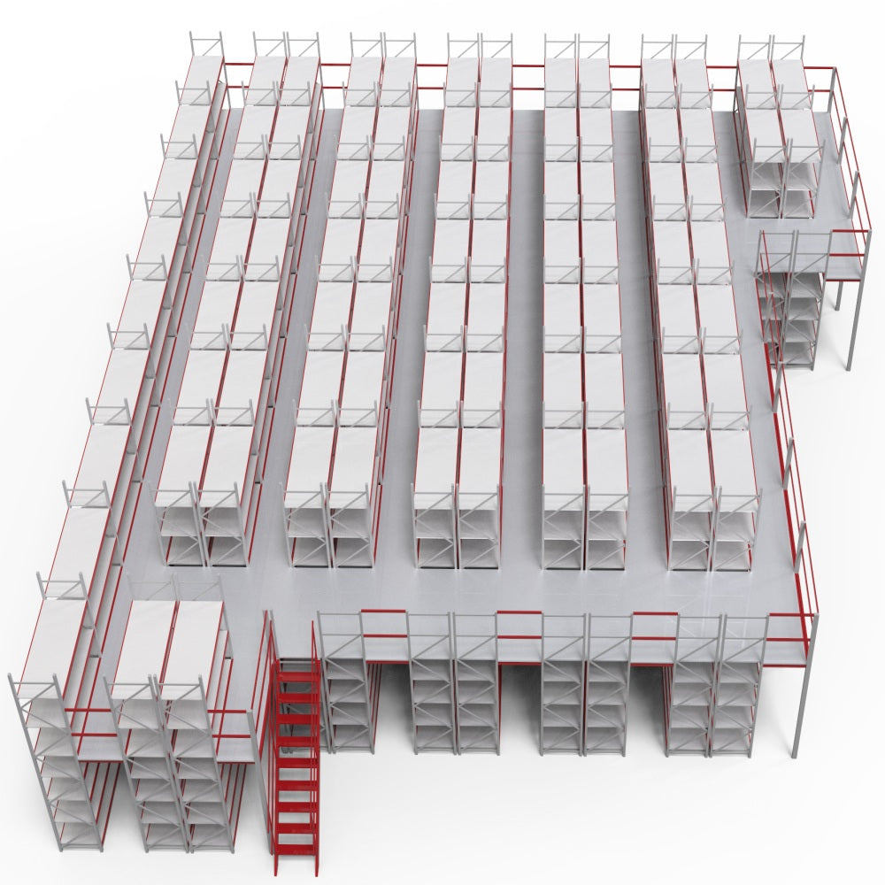 Making the Most of Vertical Space with Our Long Span Shelving or Selective Pallet Racking Supported Mezzanines, Available in 2-4 Floor Levels, 200KG-1 Ton per Layer of Racks