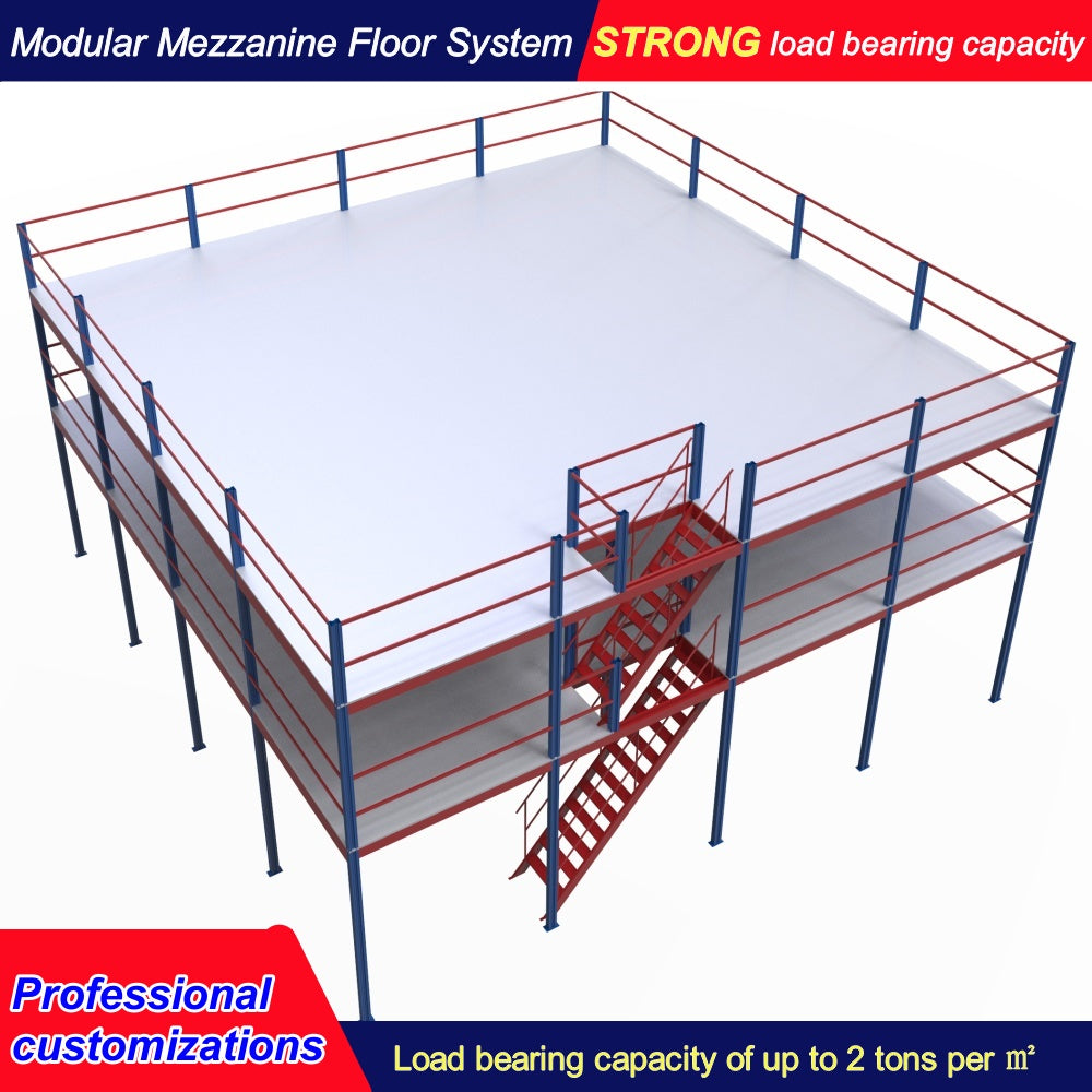 Optimizing Your Space and Productivity with Our Modular Steel Mezzanine Flooring - Available in 2-4 Floors, Secure, Versatile, and Cost-Effective - Easy Installation Like Building Blocks