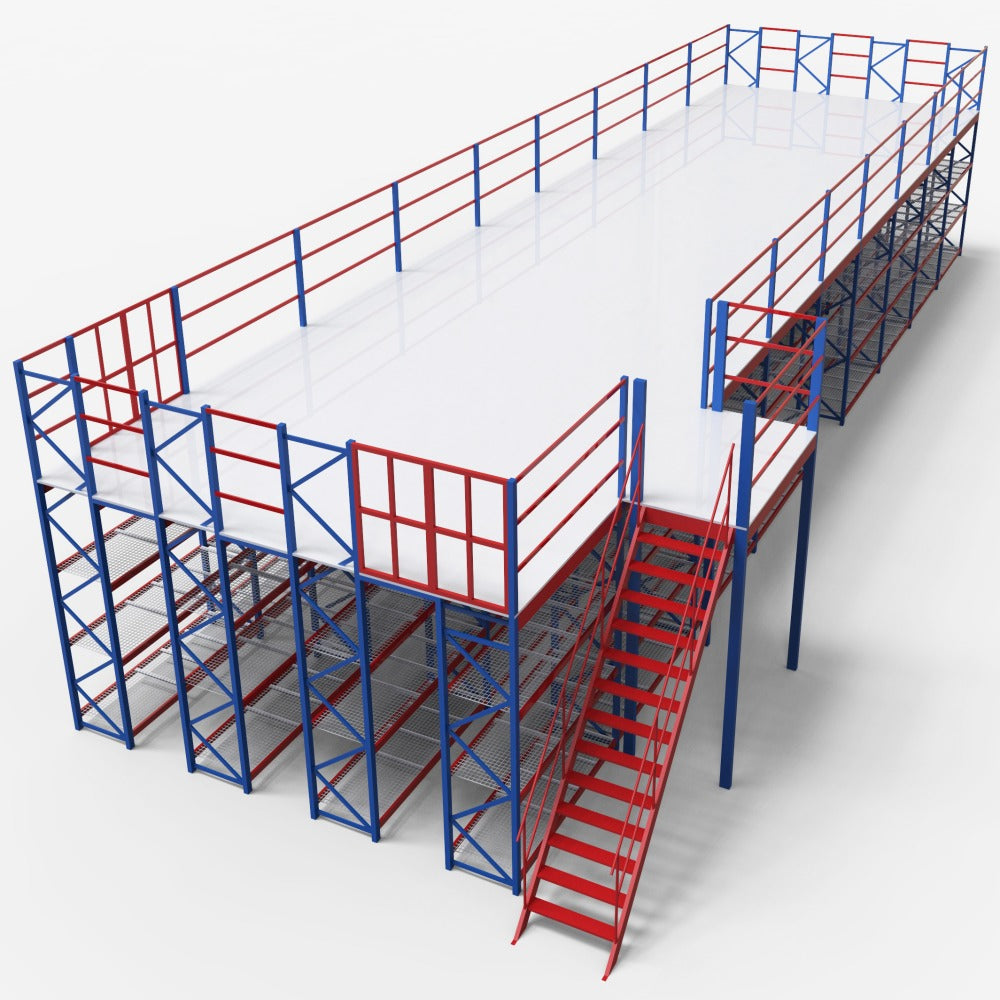 Making the Most of Vertical Space with Our Long Span Shelving or Selective Pallet Racking Supported Mezzanines, Available in 2-4 Floor Levels, 200KG-1 Ton per Layer of Racks